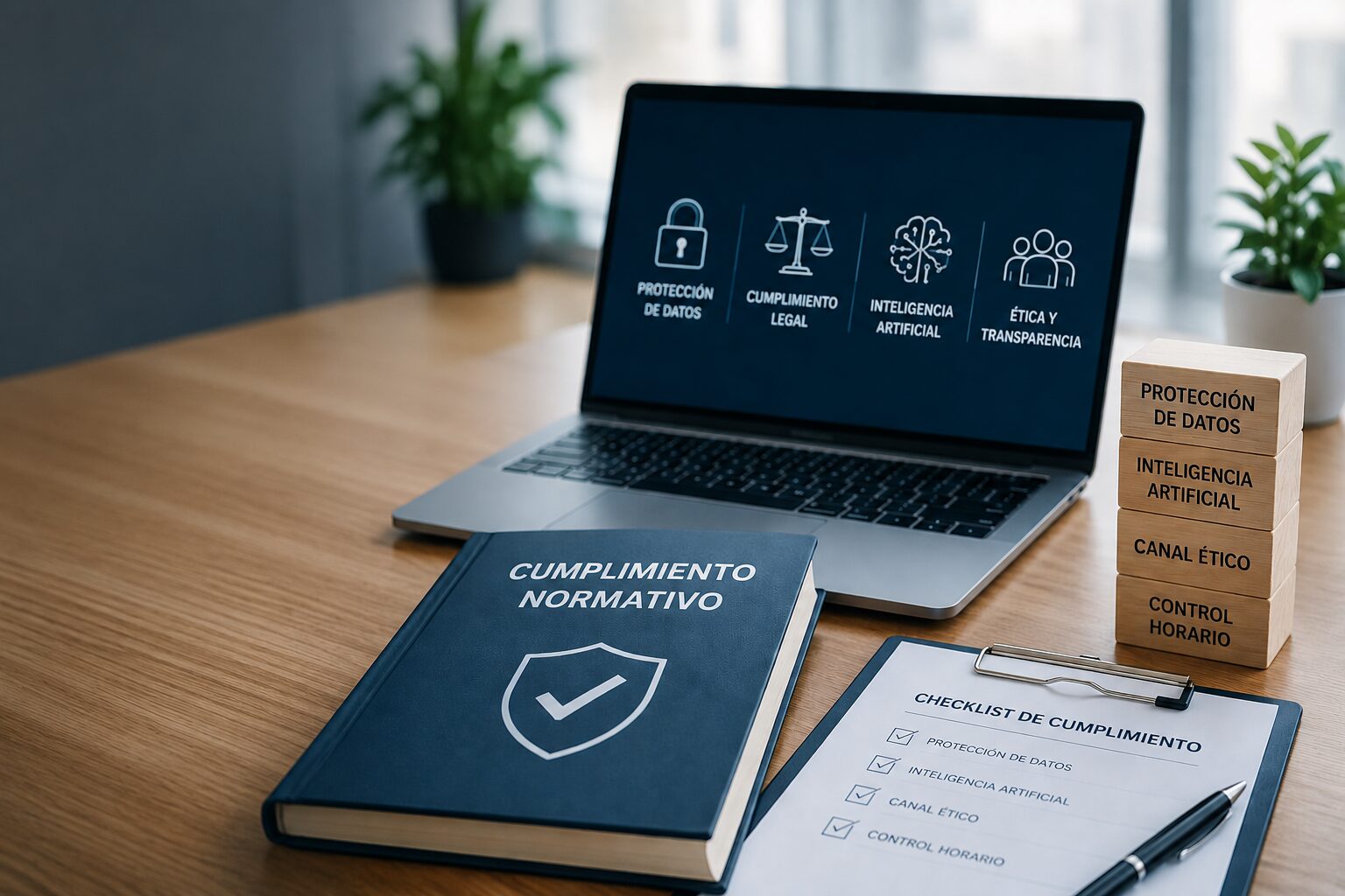 cumplimiento normativo para empresas con protección de datos, inteligencia artificial y control horario